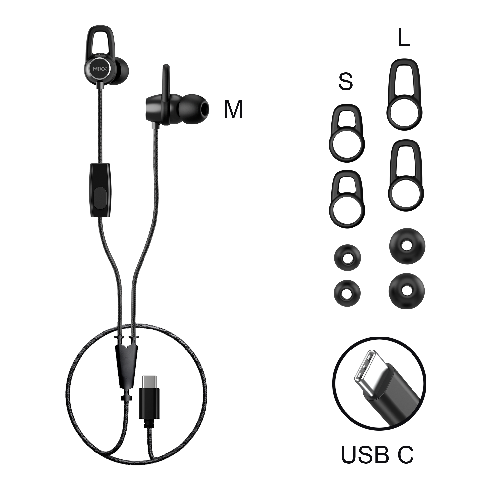 MIXX SOUNDPORT C WIRED EARPHONES