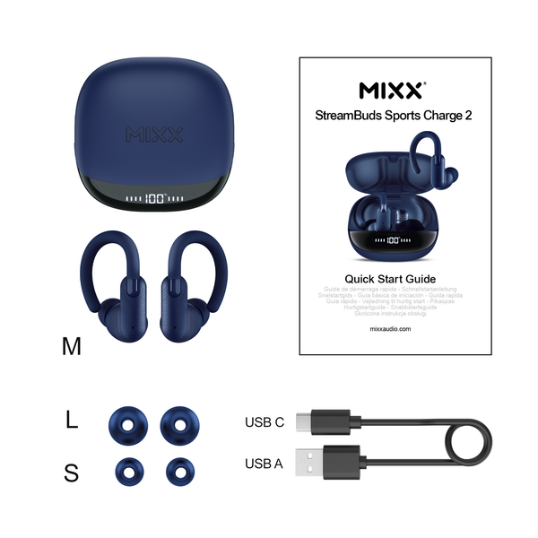 Mixx StreamBuds Sports Charge 2 True Wireless Earbuds