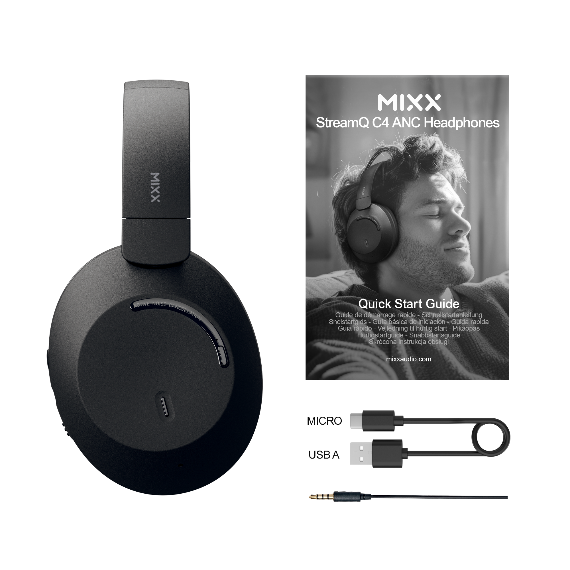 Mixx StreamQ C4 ANC Noise Cancelling Headphones