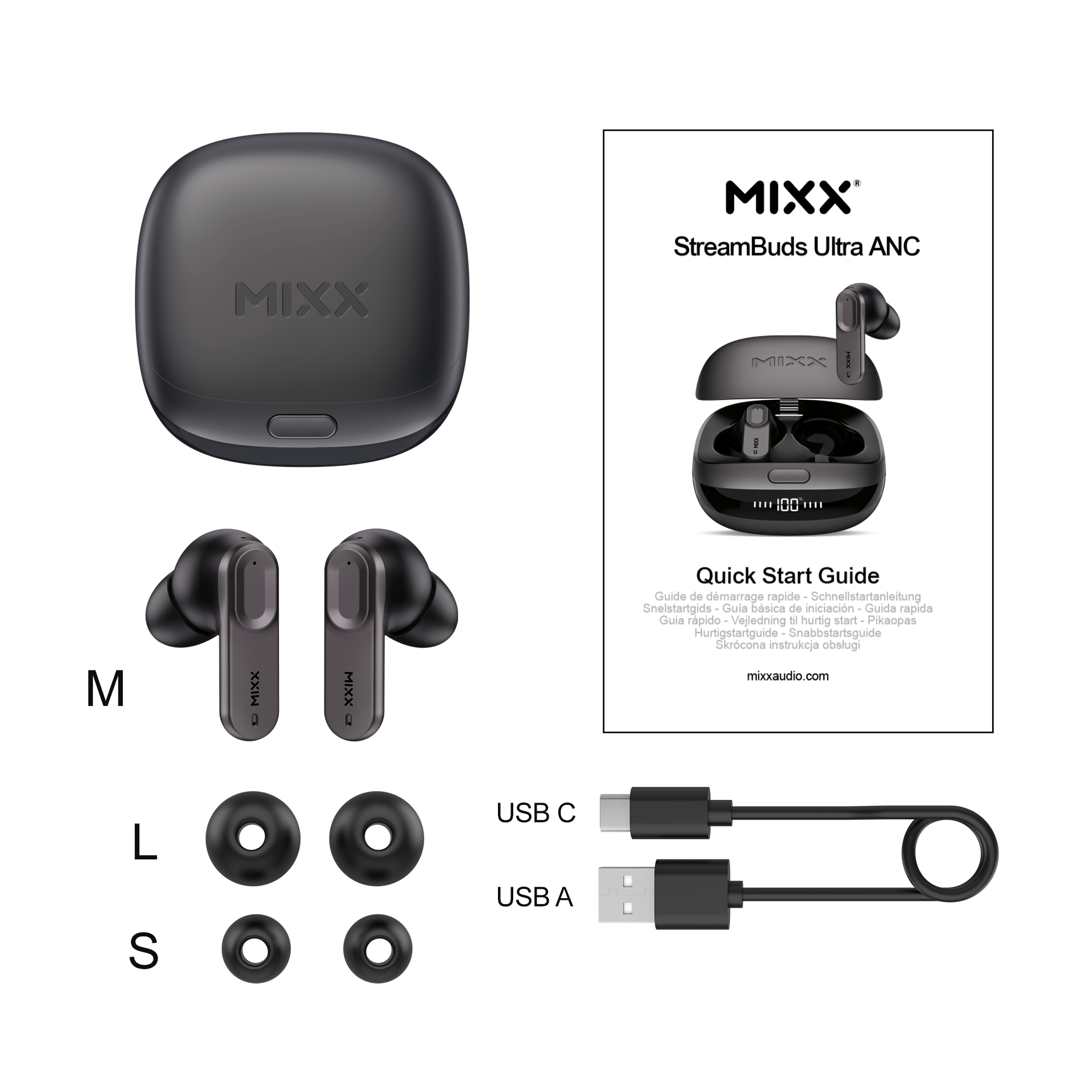 Mixx StreamBuds Ultra ANC Noise Cancelling Earbuds